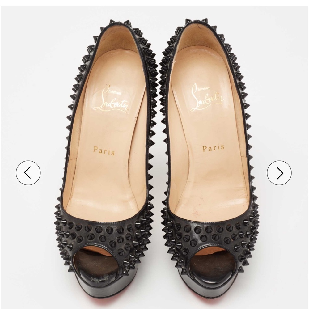 Christian Louboutin Brown Spiked Heels